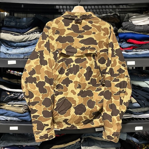 Vintage 90s Columbia Duck Camo Bomber Jacket Mens Large Full Zip Outdoor - Picture 2 of 15